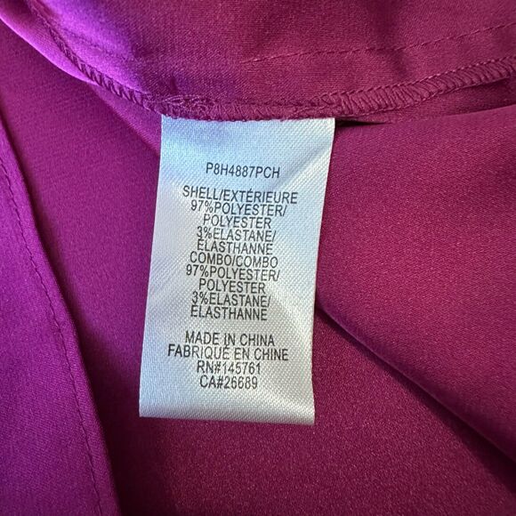 NWT PARKER Ciani Cascading Ruffle L/S Blouse Keyhole in Deep Plum - Picture 12 of 15